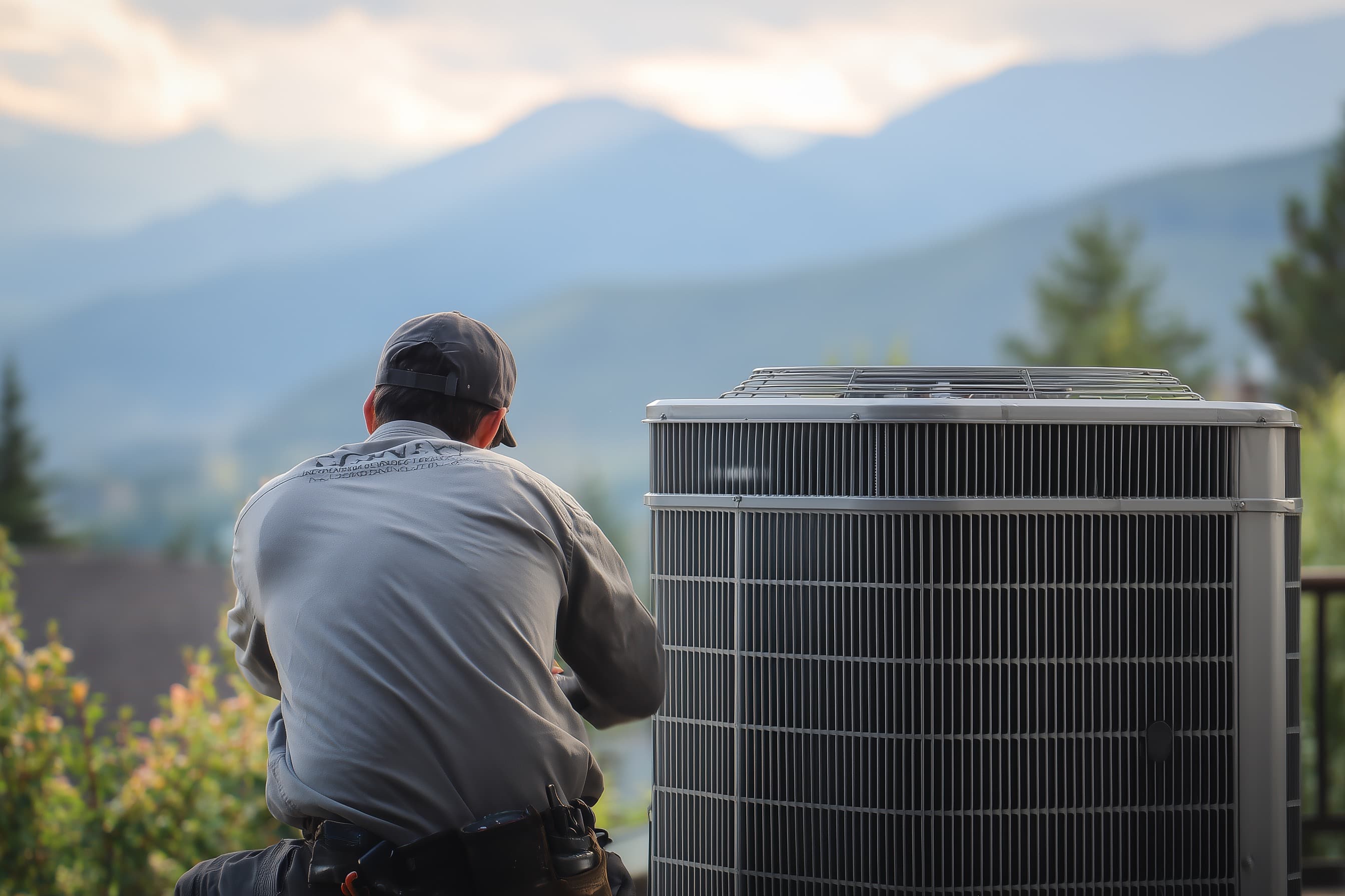 Technician on a Gallatin Valley service call