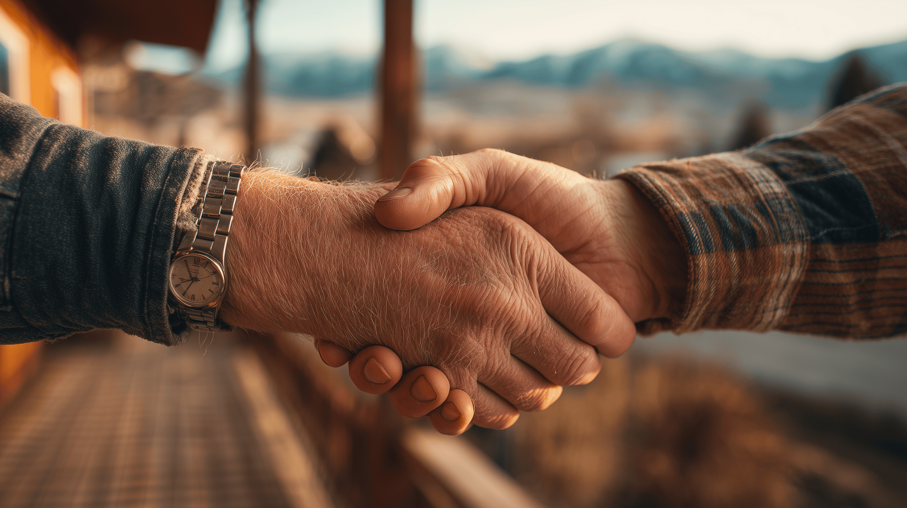 A handshake after a completed job